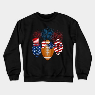 Rugby American Flag Fireworks Crewneck Sweatshirt